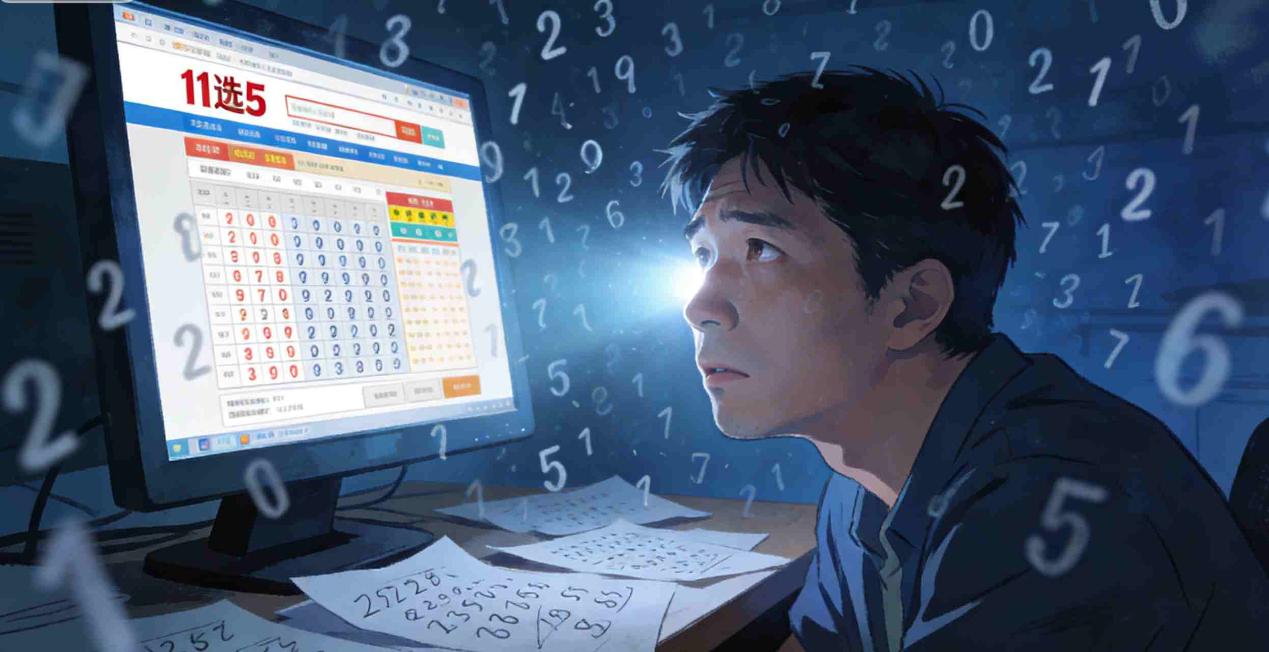 我整个人都被数字迷了眼。真正开始接触“11选5”网站
